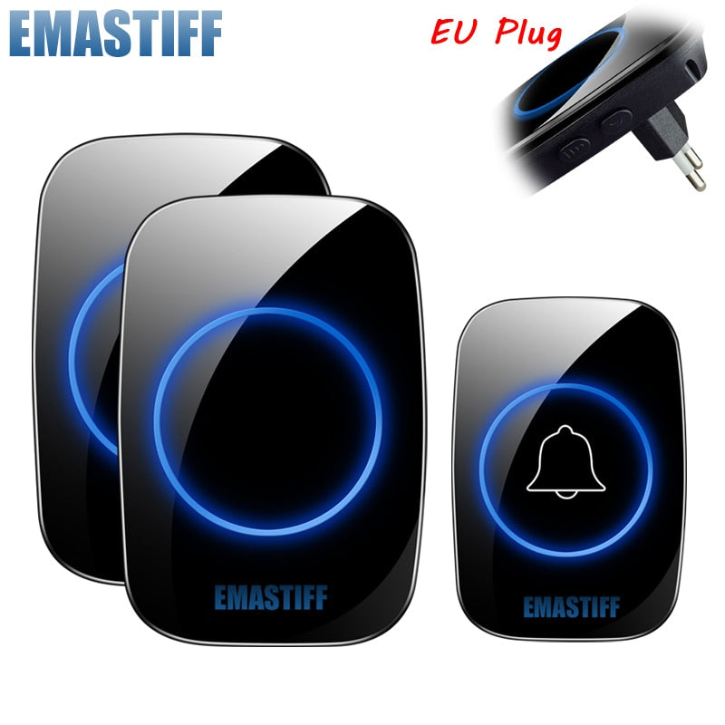New Home Welcome Doorbell Intelligent Wireless Doorbell Waterproof 300M Remote EU AU UK US Plug smart Door Bell Chime