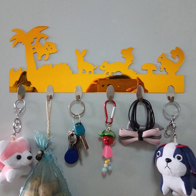 Modern Acrylic Hooks Wall Door Stickers Decorative Home Hook Hanger Housekeeper Kitchen Accessories Kitchen Bathroom Storage