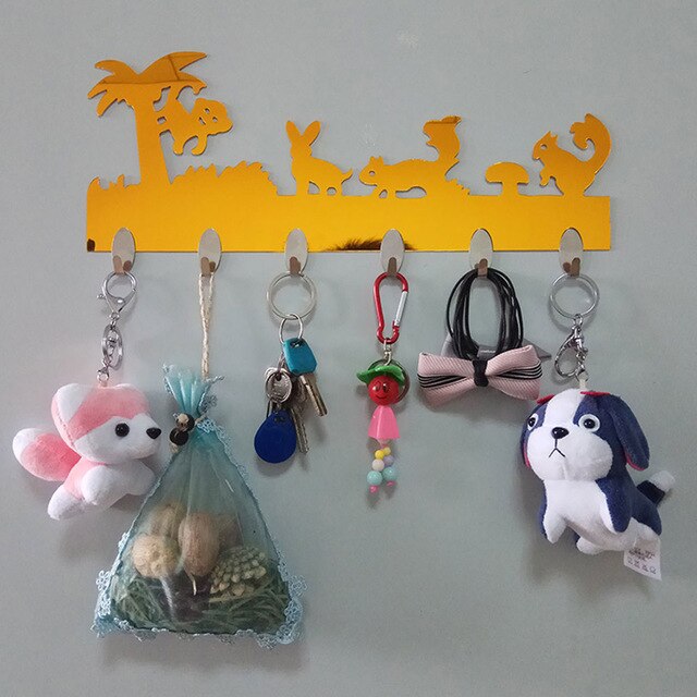 Modern Acrylic Hooks Wall Door Stickers Decorative Home Hook Hanger Housekeeper Kitchen Accessories Kitchen Bathroom Storage