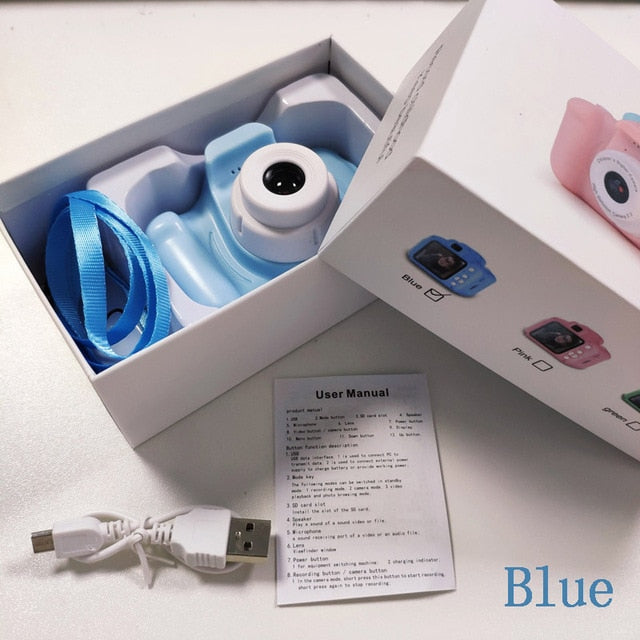 Kids Camera Toys for Children Birthday Christmas Gift Mini Digital Cameras Toys Photography Props with 16/32GB TF Cards
