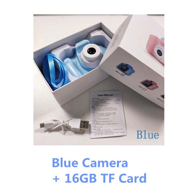 Kids Camera Toys for Children Birthday Christmas Gift Mini Digital Cameras Toys Photography Props with 16/32GB TF Cards