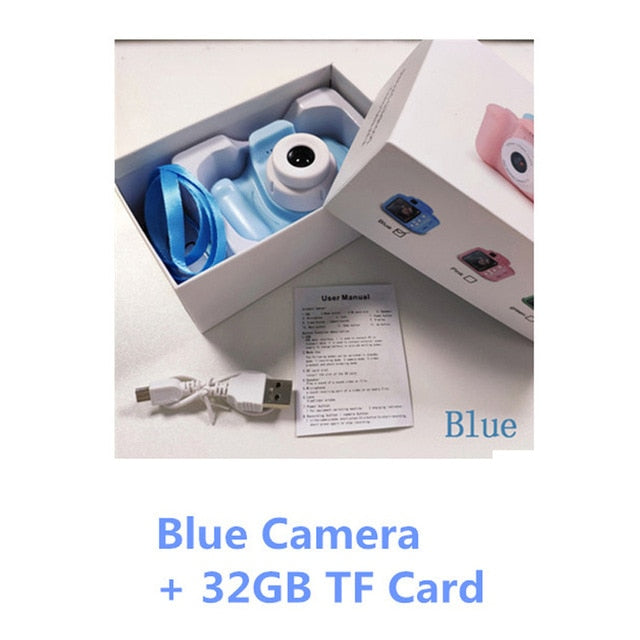 Kids Camera Toys for Children Birthday Christmas Gift Mini Digital Cameras Toys Photography Props with 16/32GB TF Cards
