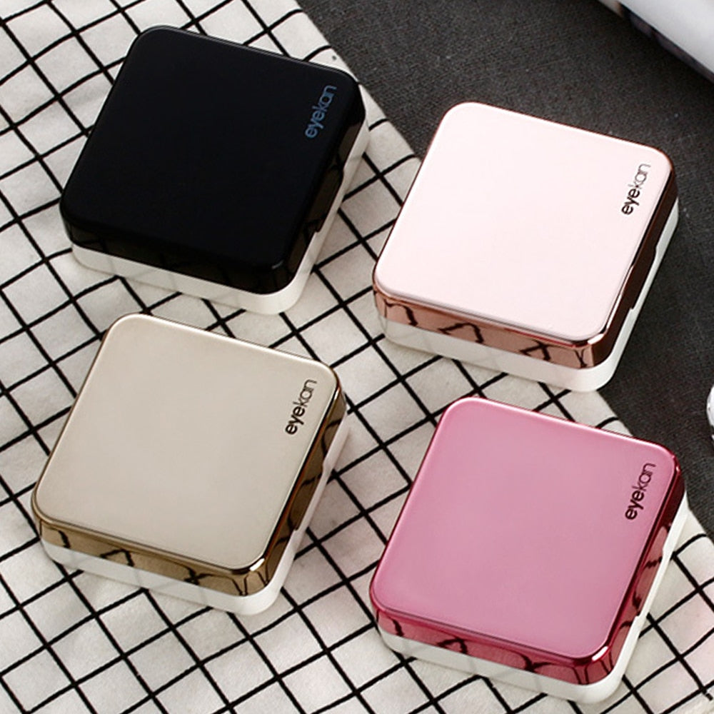 Colored Contact Lens Case With Mirror