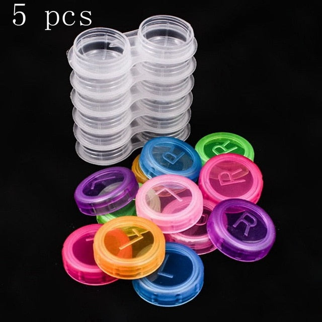 Colored Contact Lens Case With Mirror