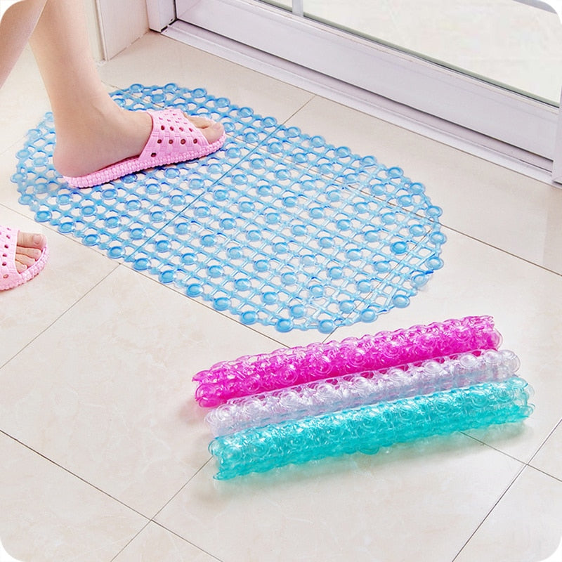Safety Anti-slip PVC Floor Mat New 67X37cm Bath Tub Shower Tub Clear Bubble Mat Rug Bathroom Mat Set Best Selling 2019 Products