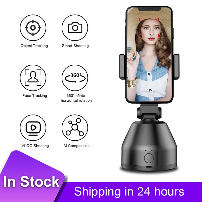 Auto Shooting Selfie Stick Tripod Follow 360° Rotation Face Object Tracking Smart AI Gimbal Stand For Iphone Xiaomi Huawei