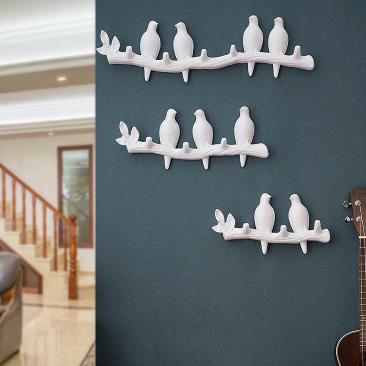 1PCS Wall Decorations Home Accessories Living Room Hanger Resin Bird Key Bedroom Kitchen Coat Hat Clothes Towel Hooks