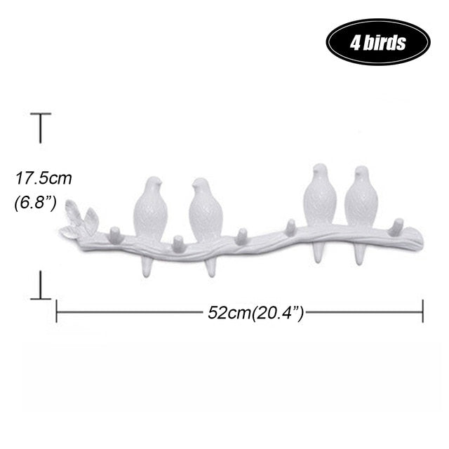 1PCS Wall Decorations Home Accessories Living Room Hanger Resin Bird Key Bedroom Kitchen Coat Hat Clothes Towel Hooks