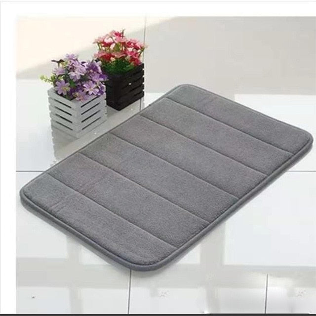 Bath Mat Bathroom Carpet Water Absorption Rug Shaggy Memory Foam Bathroom Mat kitchen Floor bathroom rugs and mat set shower mat