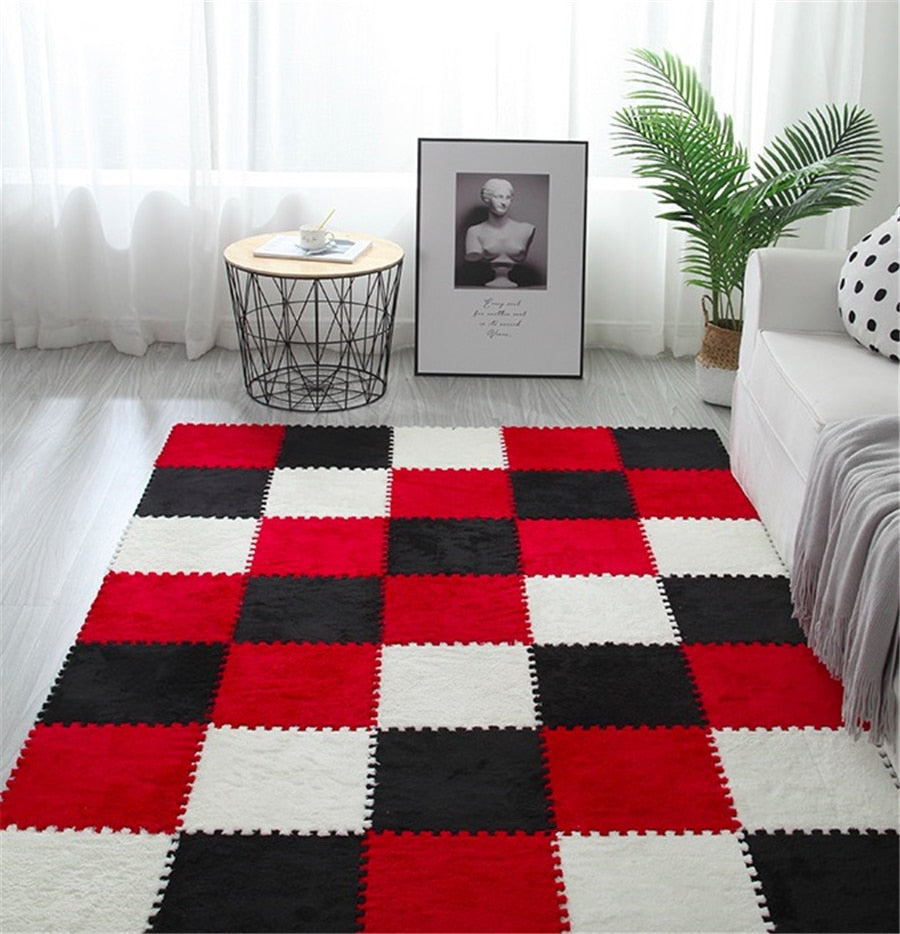 6/8/9/15 Pcs DIY 30*30*1cm Living Room bedroom Children Kids Soft Carpet Magic Patchwork Jigsaw Splice Heads Baby Climbing Mat