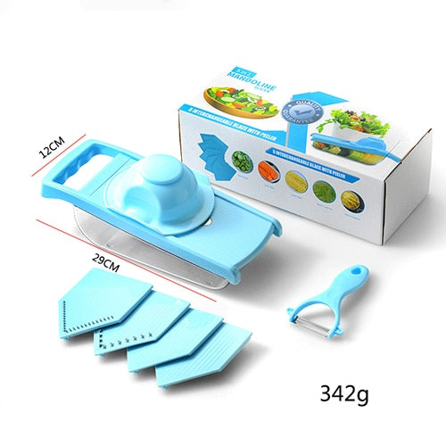 Vegetable Cutter Fruit Slicer Multifunctional Grater Shredders Drain Basket Peeler 8 In 1 Gadgets Kitchen Accessories Tool