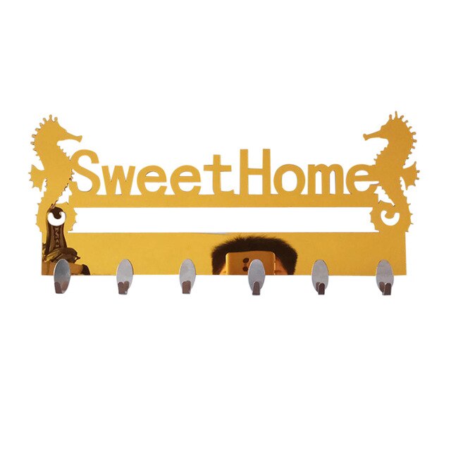 Modern Acrylic Hooks Wall Door Stickers Decorative Home Hook Hanger Housekeeper Kitchen Accessories Kitchen Bathroom Storage