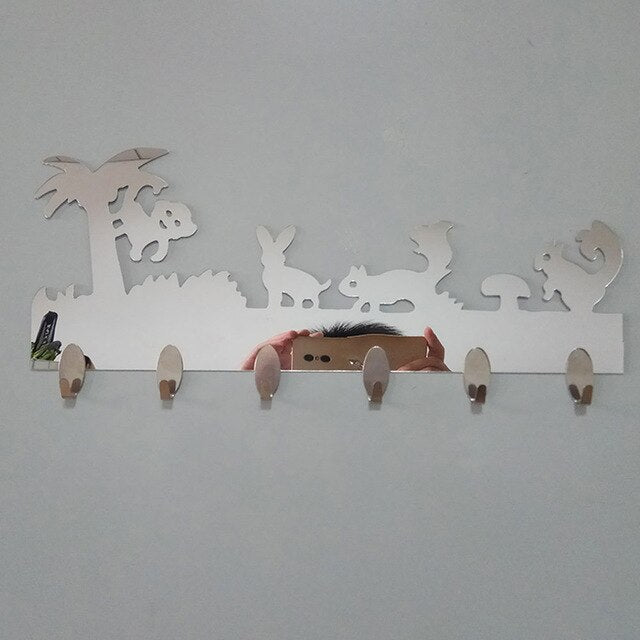 Modern Acrylic Hooks Wall Door Stickers Decorative Home Hook Hanger Housekeeper Kitchen Accessories Kitchen Bathroom Storage