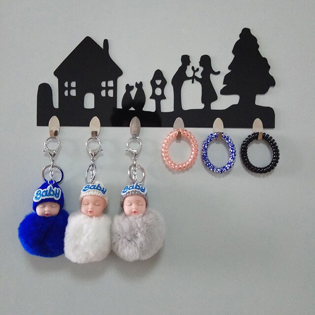 Modern Acrylic Hooks Wall Door Stickers Decorative Home Hook Hanger Housekeeper Kitchen Accessories Kitchen Bathroom Storage