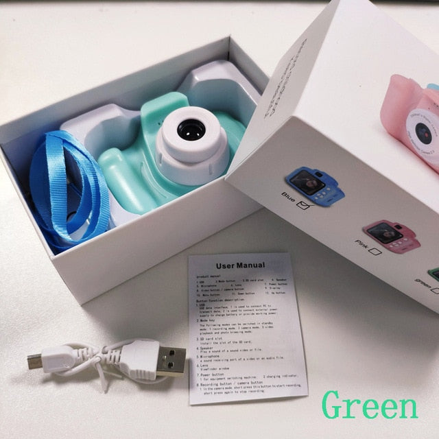 Kids Camera Toys for Children Birthday Christmas Gift Mini Digital Cameras Toys Photography Props with 16/32GB TF Cards