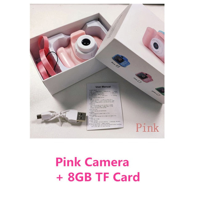 Kids Camera Toys for Children Birthday Christmas Gift Mini Digital Cameras Toys Photography Props with 16/32GB TF Cards