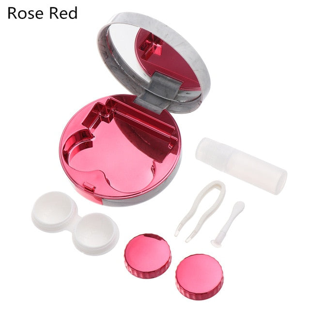 Colored Contact Lens Case With Mirror