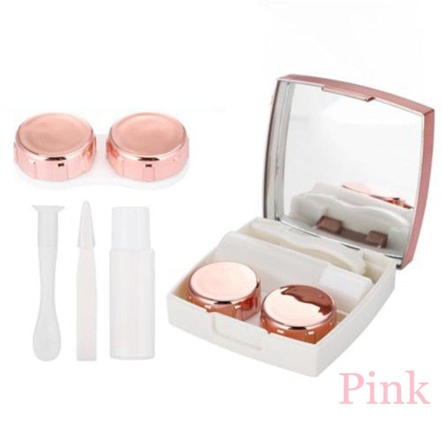 Colored Contact Lens Case With Mirror