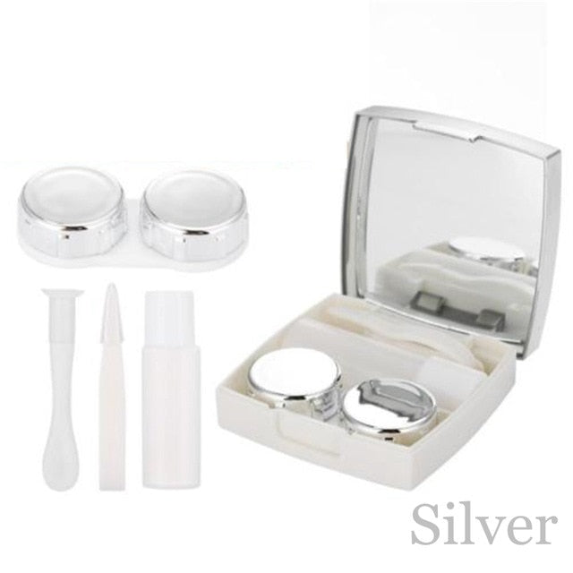 Colored Contact Lens Case With Mirror