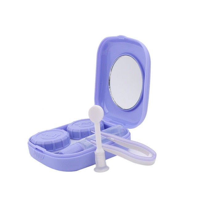 Colored Contact Lens Case With Mirror
