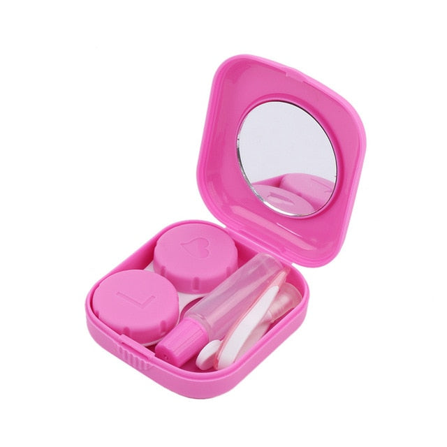 Colored Contact Lens Case With Mirror