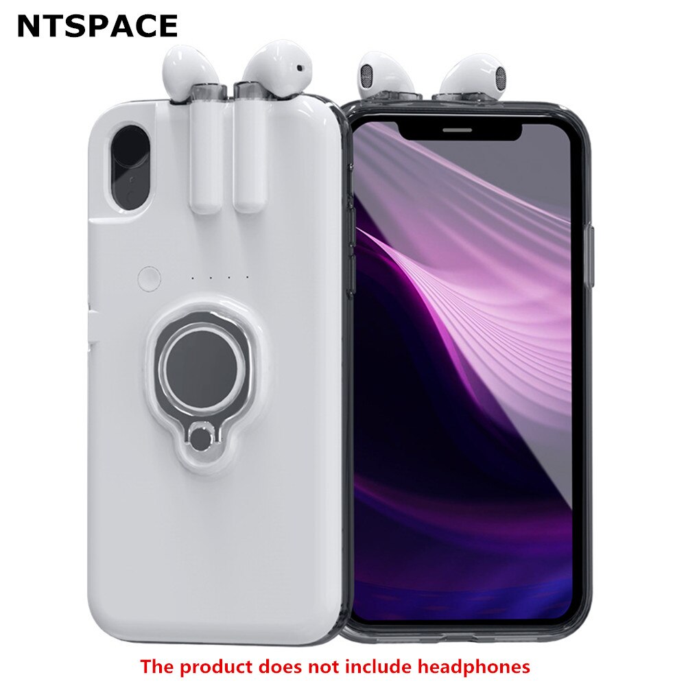 TWS Bluetooth 5.0 Headset Case For iPhone 11Pro XS Max XR 8 7 6 6s Wireless Bluetooth Earphone Phone Case Charge for Airpods 1/2