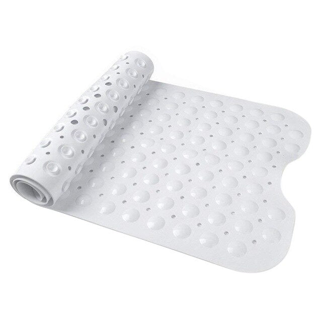 Bath Mat 100 x 40cm with Cupping Massage bath rug white anti-slip Material Extra-long shower mat Washable bathroomrug in machine