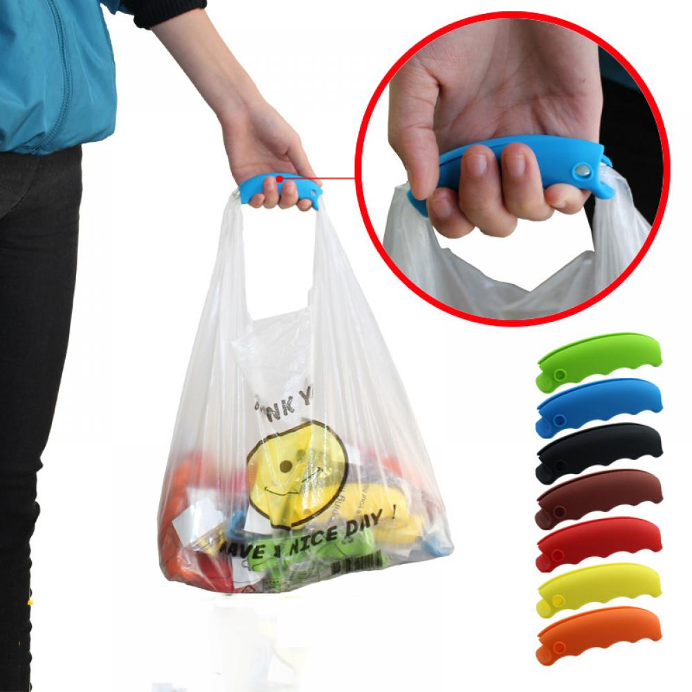 1Pc Silicone Bucket Food Stuff Shopping Labour Save Carrying Bags Handle Holder Hanger Kitchen Tools