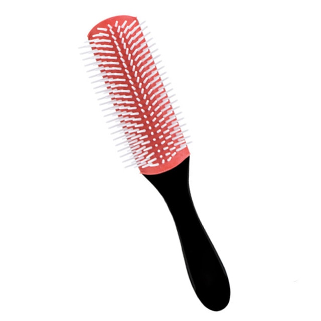 Denman Cushion Brush Nylon Bristles 9-Row Detangle Distribute Product Curly Hair