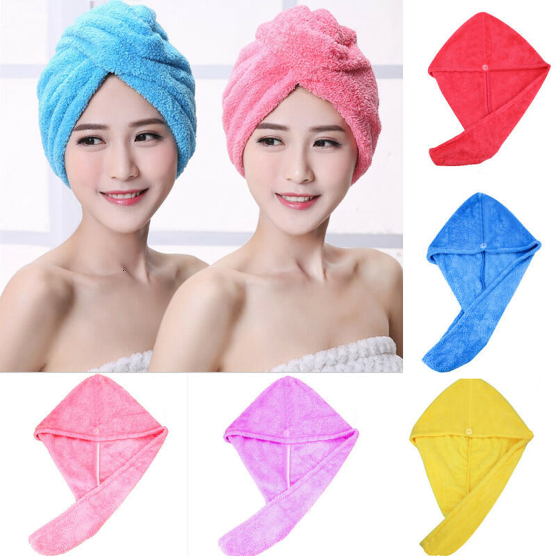 Quick Drying Microfiber Hair Towel Wrapped Turban Turbie Twist Hat Caps Spa Bath Water Absorbing Dry Hair Home Textile