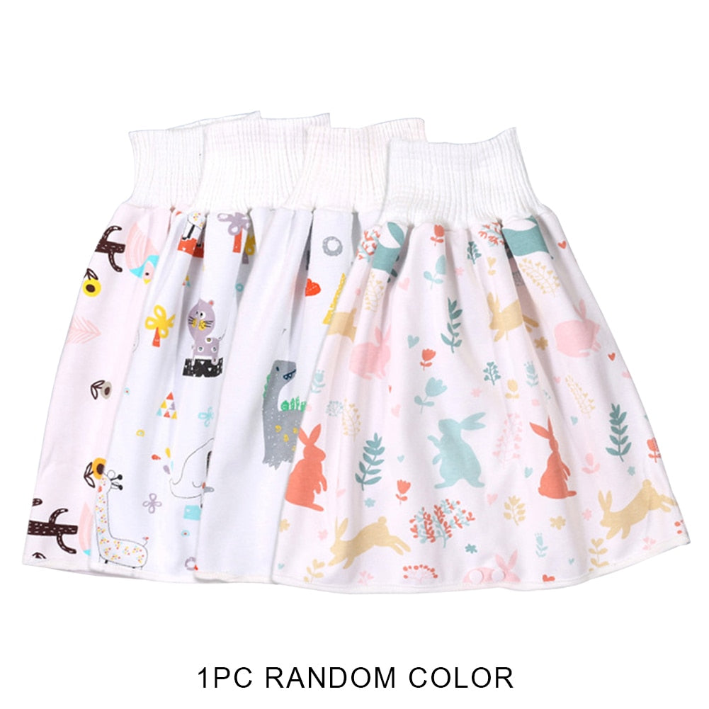 Protect Belly Travel Random Color Waterproof Baby Diaper Skirt Shape High Waist Bedroom Soft Cotton Breathable Anti Leakage Home