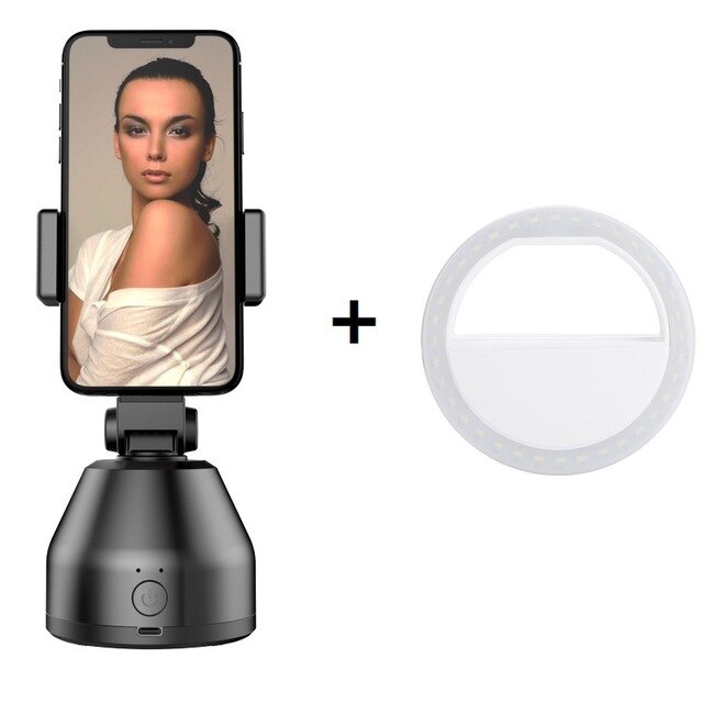 Portable All-in-one Auto Smart AI Gimbal Personal Robot Cameraman 360° Rotation Face Tracking Mobile Phone Stand Tracking