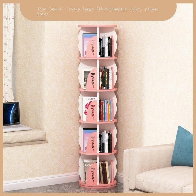 Dekoration Industrieel Decoratie Estanteria Madera Rotate Rotatable Libreria Scaffale Modern Bookcase Librero Bookshelf Case