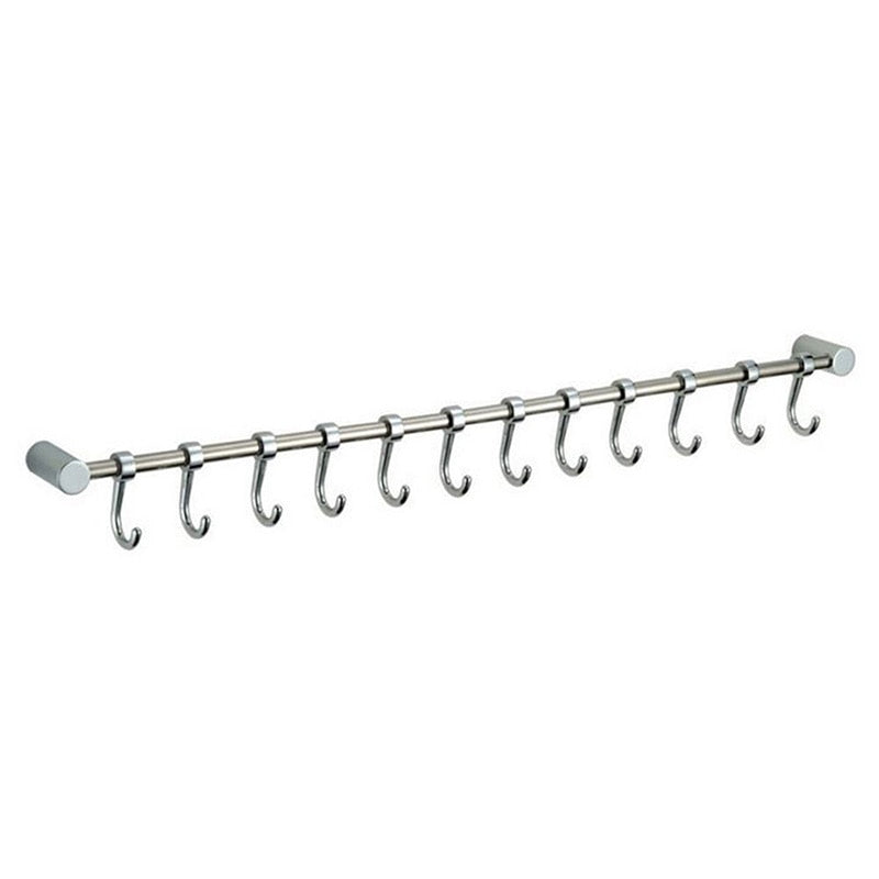 Best 12 Hooks Kitchen Utensil & Cupboard Wall Hanging Rail Rack Bathroom Holder Tool