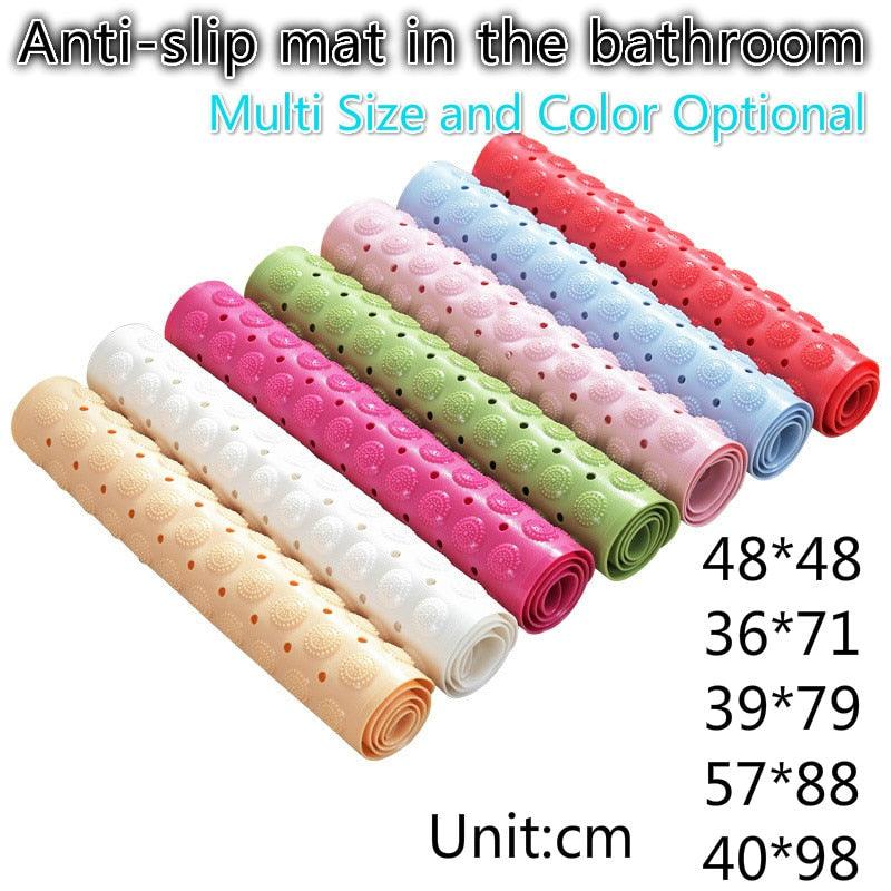Anti-Slip Shower Mat, Bath Mat with Suction Cup Bathroom Carpet/Mat Foot Massage Rubber Mat In The Bathroom Rug Mutli-Optional