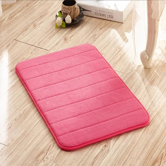 Bath Mat Bathroom Carpet Water Absorption Rug Shaggy Memory Foam Bathroom Mat kitchen Floor bathroom rugs and mat set shower mat