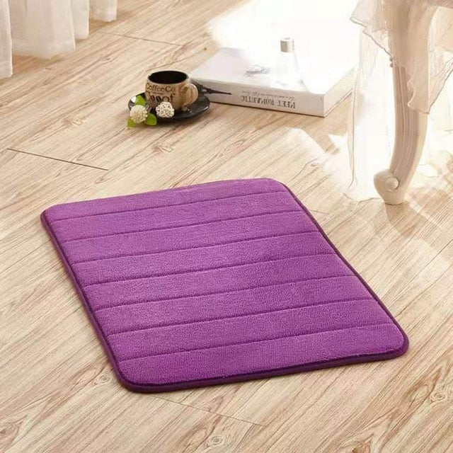 Bath Mat Bathroom Carpet Water Absorption Rug Shaggy Memory Foam Bathroom Mat kitchen Floor bathroom rugs and mat set shower mat