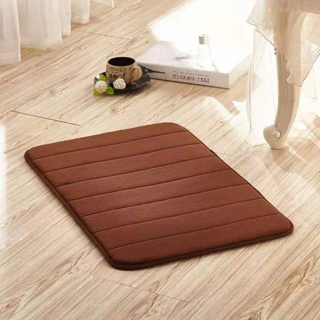Bath Mat Bathroom Carpet Water Absorption Rug Shaggy Memory Foam Bathroom Mat kitchen Floor bathroom rugs and mat set shower mat