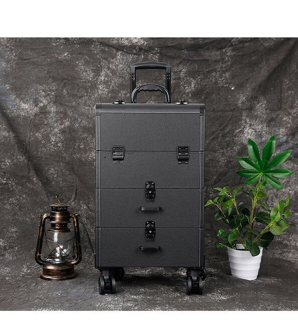 Makeup Trolley luggage box Women cosmetic bag on wheels Nail tattoo Trolley Case suitcase multifunctional beauty case Toolbox